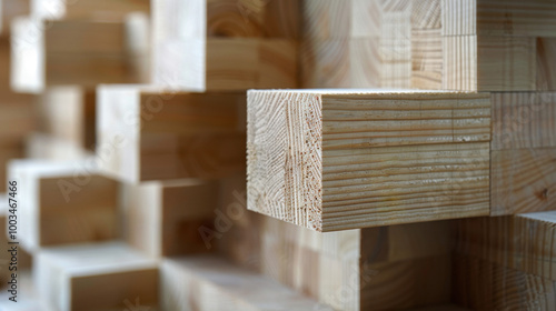 Cross-Laminated Timber (CLT): Made from perpendicular layers of glued wood, CLT is a sustainable material that offers strength, fire resistance, and a lower carbon footprint than concrete and steel.
 photo