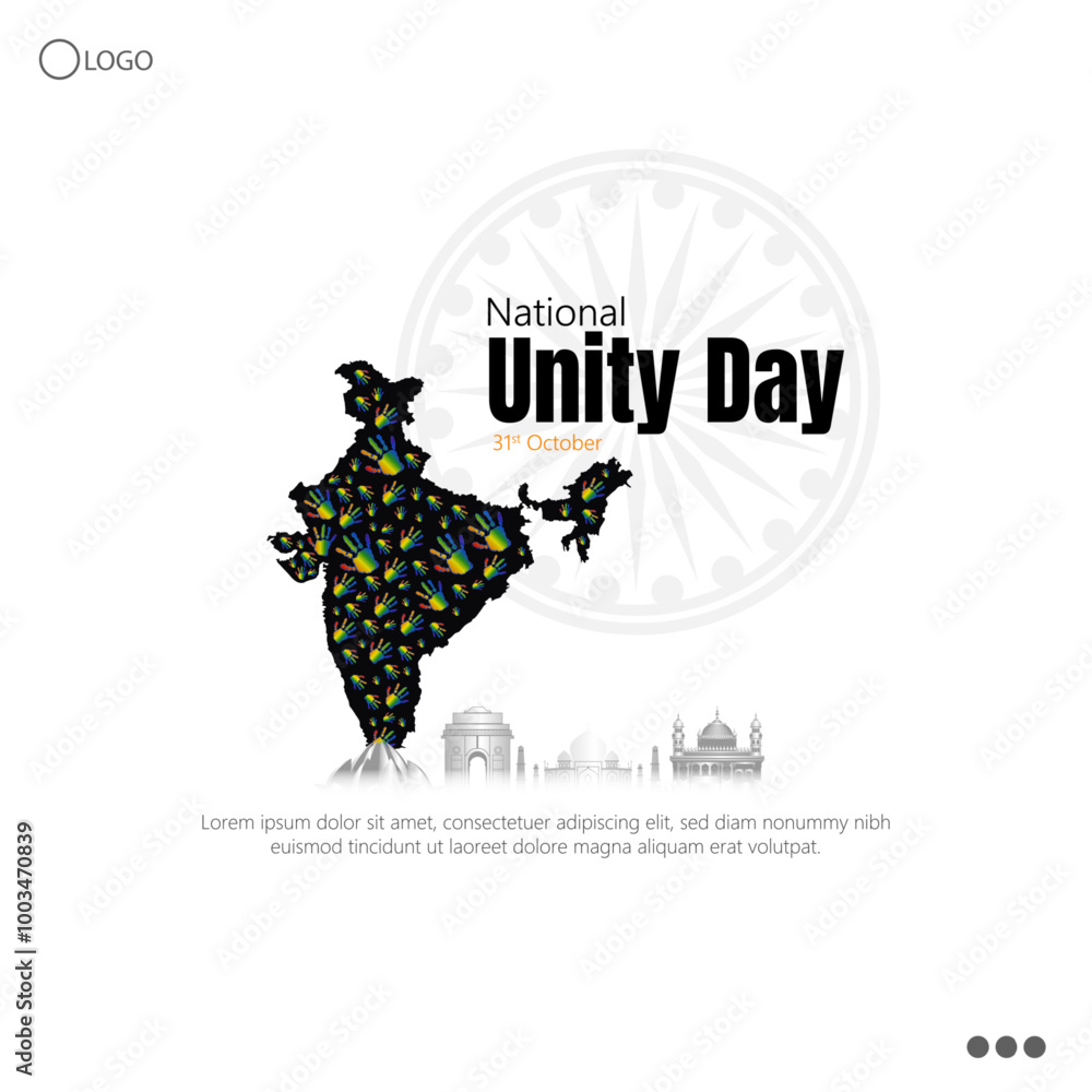 Obraz premium National Unity Day, celebrated on October 31st in India, honors the birth anniversary of Sardar Vallabhbhai Patel, a key figure in the country's independence and unification.
