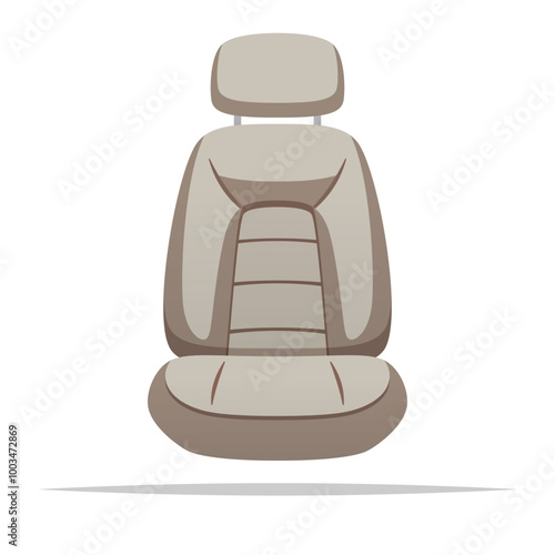 Forward facing car seat vector isolated illustration