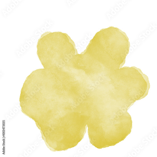 Yellow Watercolor Paint Decoration photo