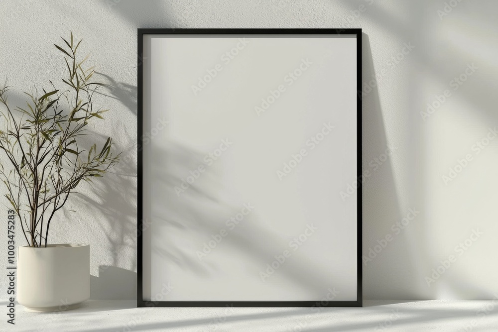 A3 Poster Mockup on White Background created with Generative AI A3 Poster Mockup on White Background created with Generative AI