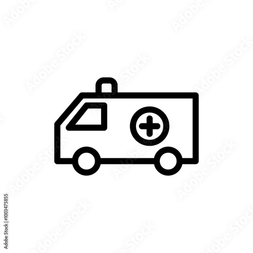 ambulance icon simple design illustration logo