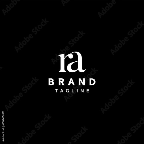 Elegant Initial Letter ra Logo Design. The Letters r and a are United at Their Point Logo Design.