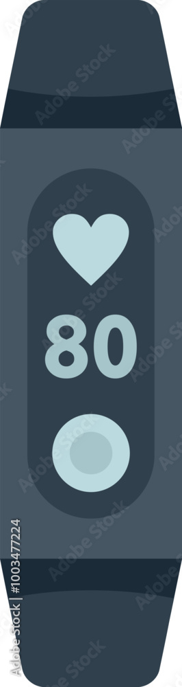 Obraz premium Modern smartwatch showing heart rate and heart icon on screen is lying on white background