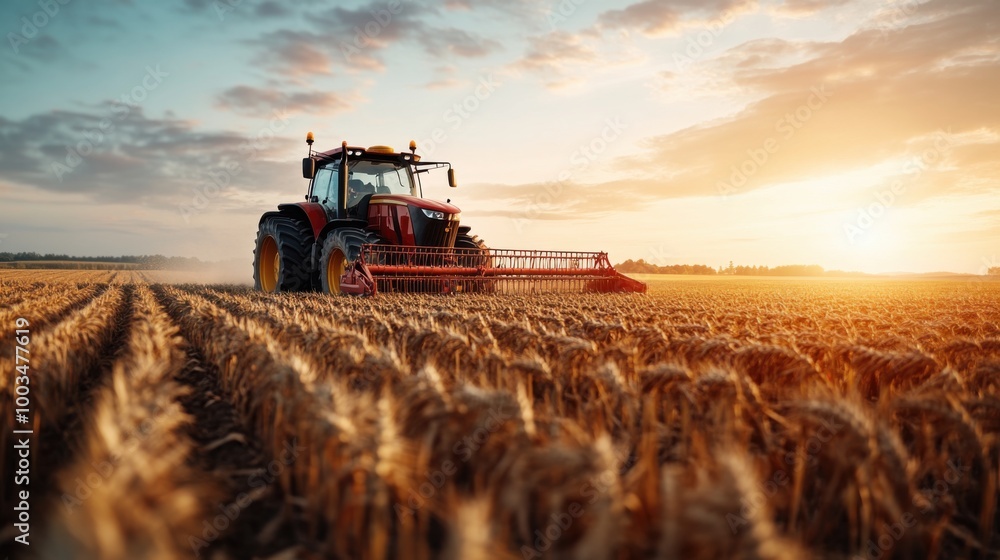 Obraz premium Modern Agriculture with Smart Farming Technologies