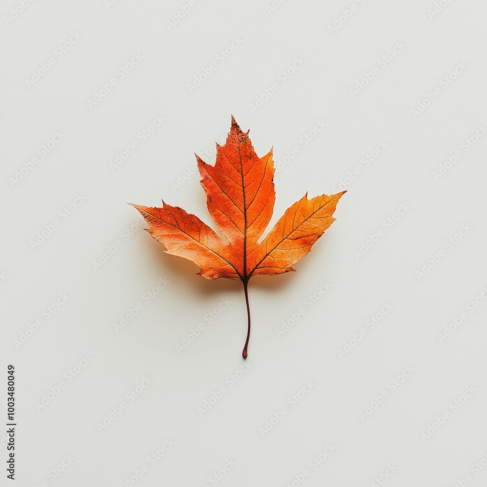 Single autumn leaf Single autumn leaf