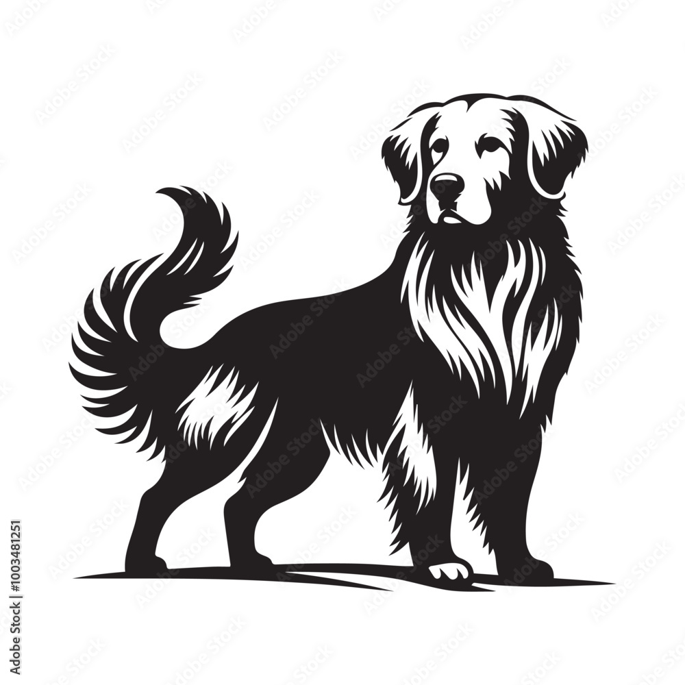 Dog Silhouette Vector Icon of Canine Pet in Simple Black and White Style. Dog Silhouette Vector Icon of Canine Pet in Simple Black and White Style.