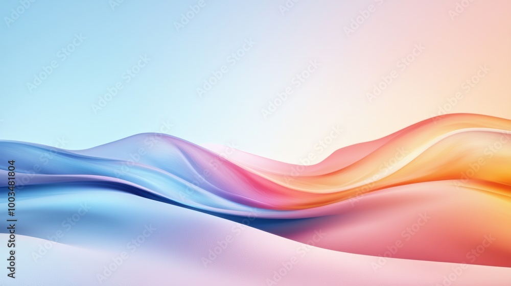 Soft Color Waves in Pastel Shades Soft Color Waves in Pastel Shades