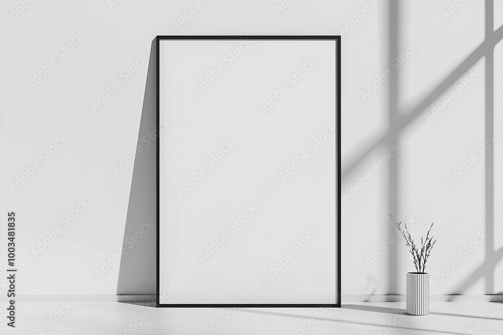 A3 Poster Mockup on White Background created with Generative AI A3 Poster Mockup on White Background created with Generative AI