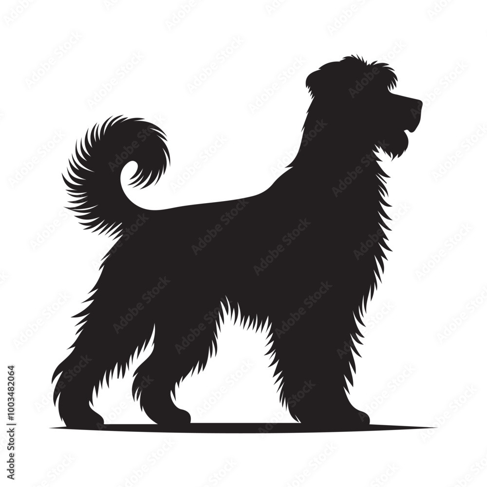 Dog Silhouette Vector Icon of Canine Pet in Simple Black and White Style. Dog Silhouette Vector Icon of Canine Pet in Simple Black and White Style.
