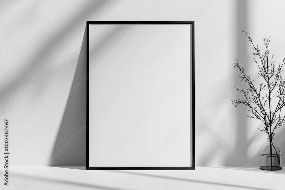 A3 Poster Mockup on White Background created with Generative AI A3 Poster Mockup on White Background created with Generative AI