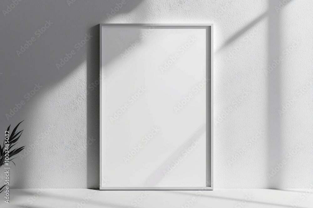 A3 Poster Mockup on White Background created with Generative AI A3 Poster Mockup on White Background created with Generative AI