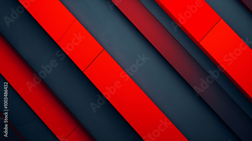 A dynamic visual composition is produced by the intersection of bold red lines in a minimalist abstract background.