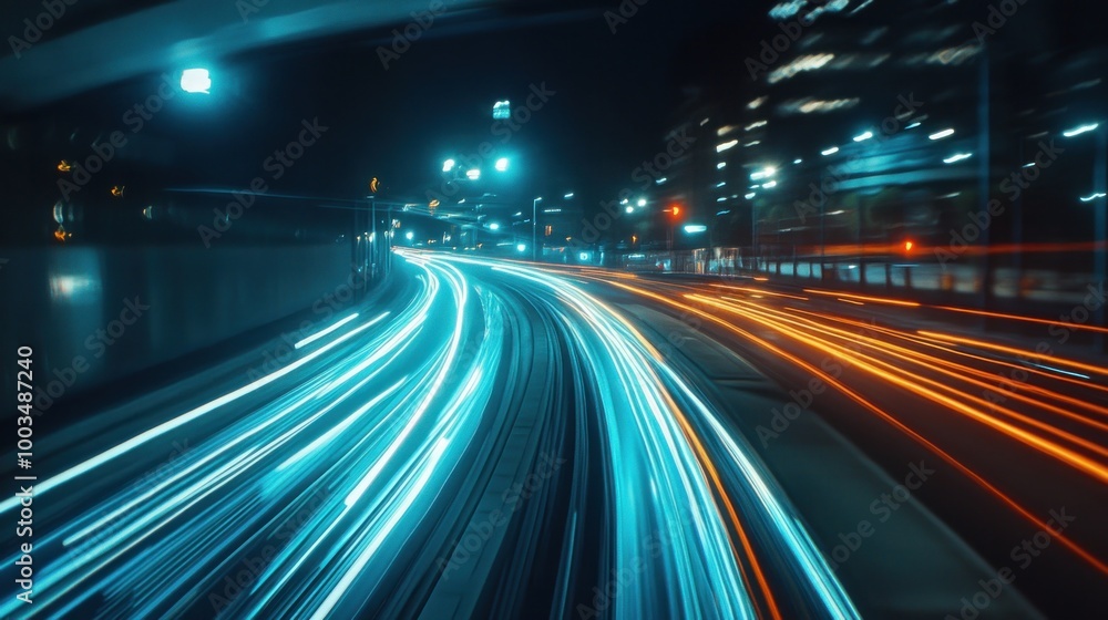 Fototapeta premium City Lights and Motion Blur