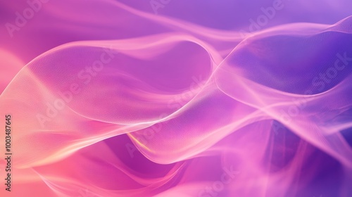 Abstract pink and purple swirling shapes on