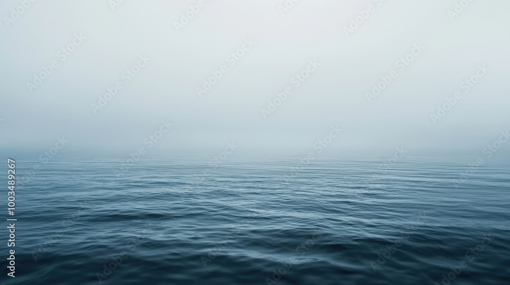 Fototapeta premium Calm water on a foggy day