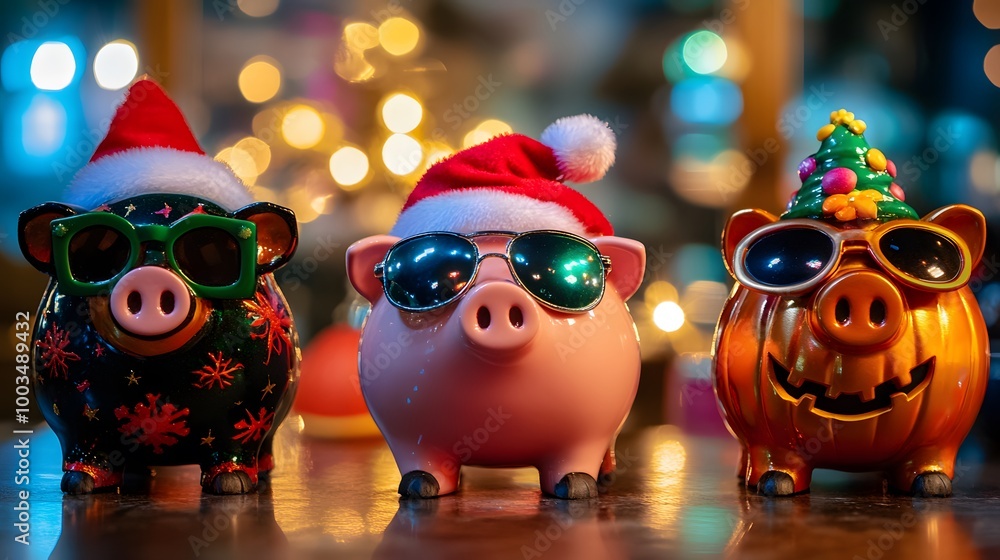 Fototapeta premium Festive Piggy Bank 
