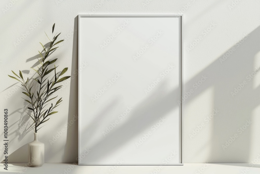 A3 Poster Mockup on White Background created with Generative AI A3 Poster Mockup on White Background created with Generative AI