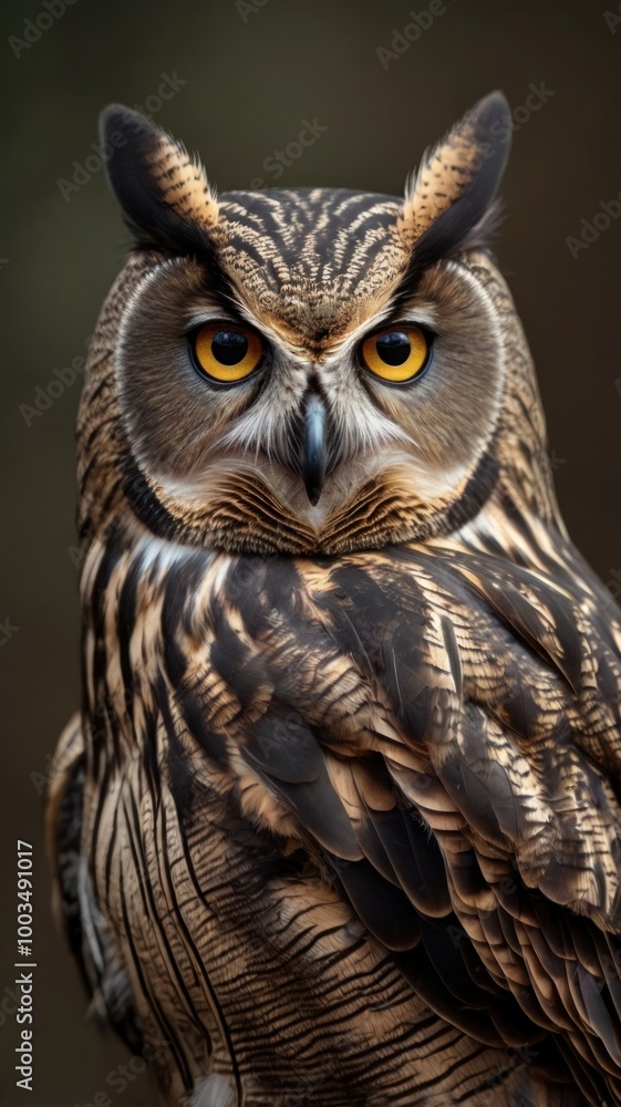Portrait photo of an owl. Close-up of an owl eye's. Amazing scene of wild animals Portrait photo of an owl. Close-up of an owl eye's. Amazing scene of wild animals