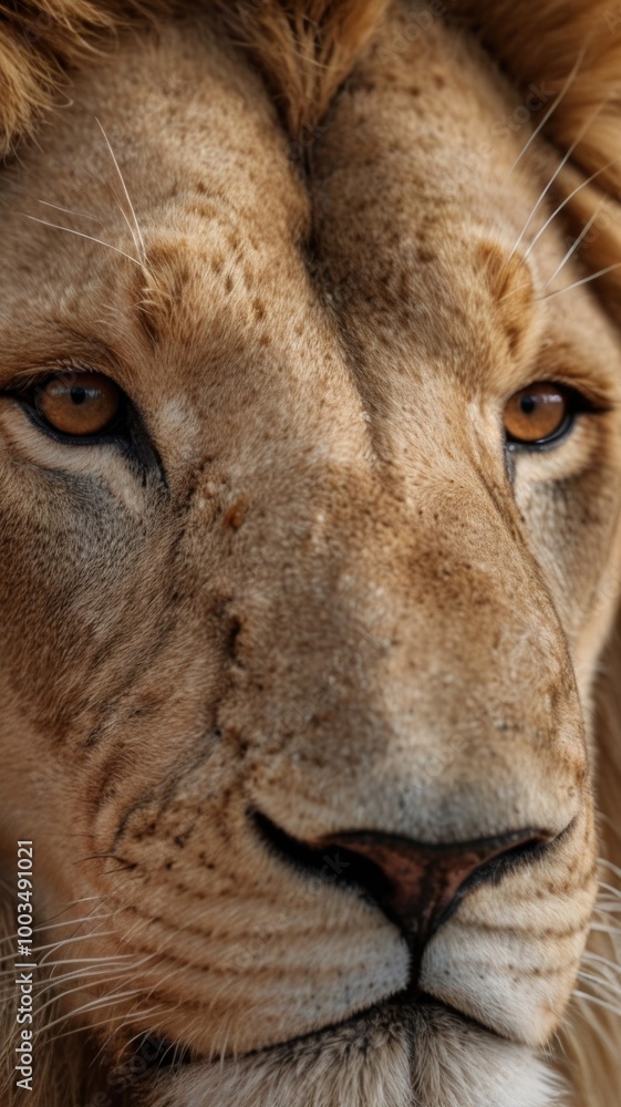 Portrait photo of an lion eye. Close-up of an lion eye's. Amazing scene of wild animals Portrait photo of an lion eye. Close-up of an lion eye's. Amazing scene of wild animals