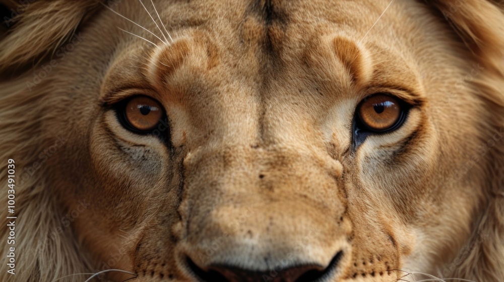 Portrait photo of an lion eye. Close-up of an lion eye's. Amazing scene of wild animals Portrait photo of an lion eye. Close-up of an lion eye's. Amazing scene of wild animals