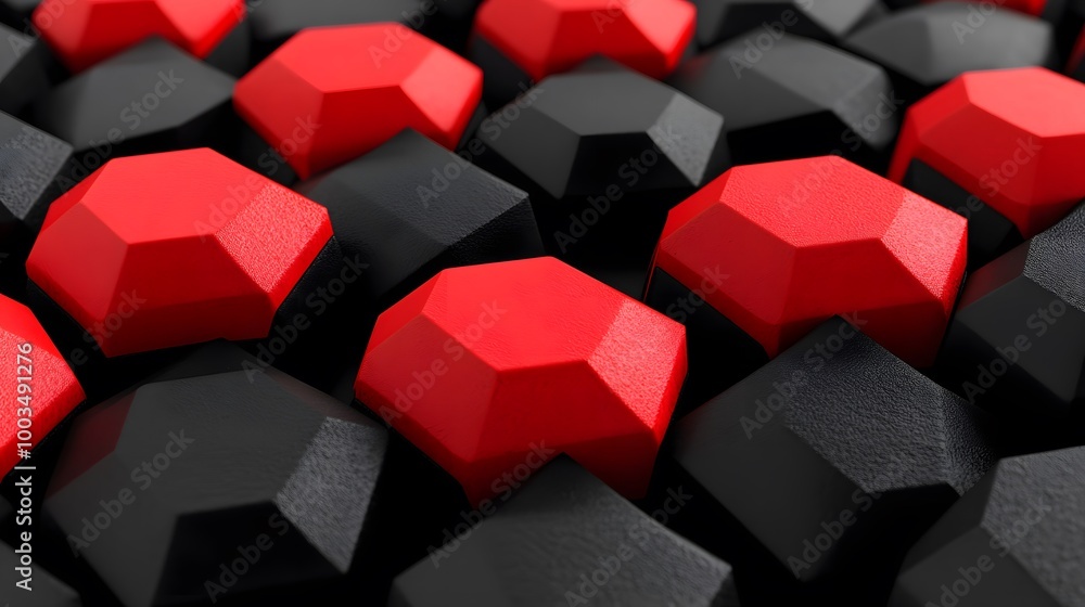 Abstract Red and Black Geometric Pattern Abstract Red and Black Geometric Pattern