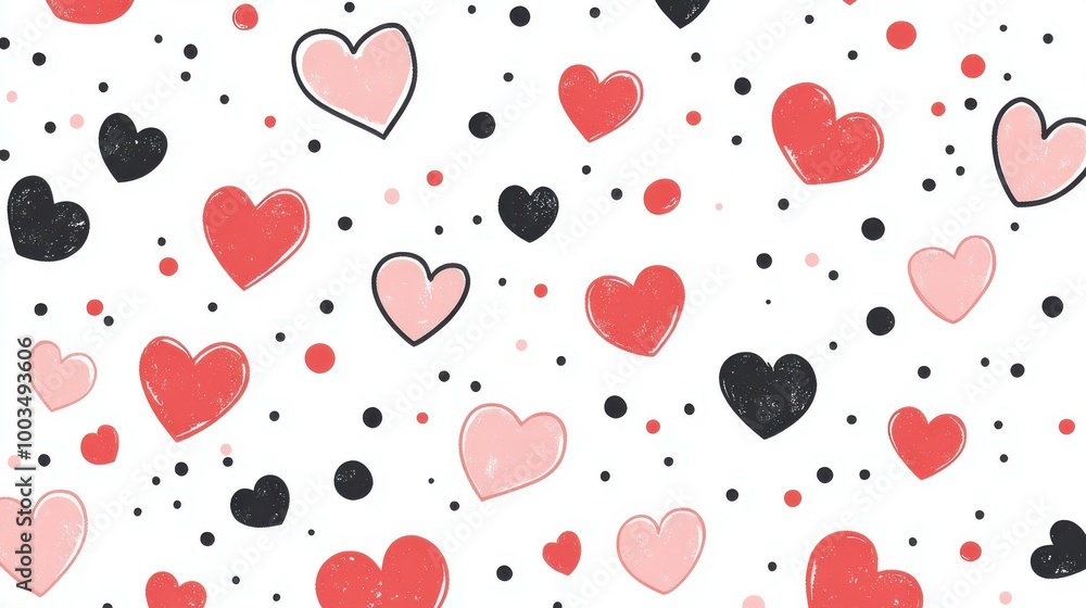 Modern vector design featuring playful hearts and dots to enhance your creative projects with a fun aesthetic. Modern vector design featuring playful hearts and dots to enhance your creative projects with a fun aesthetic.