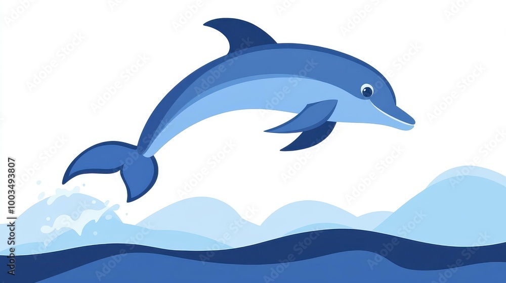 Discover the bliss of a dolphins leap in vibrant vector art, embodying modern charm and graceful simplicity. Discover the bliss of a dolphins leap in vibrant vector art, embodying modern charm and graceful simplicity.