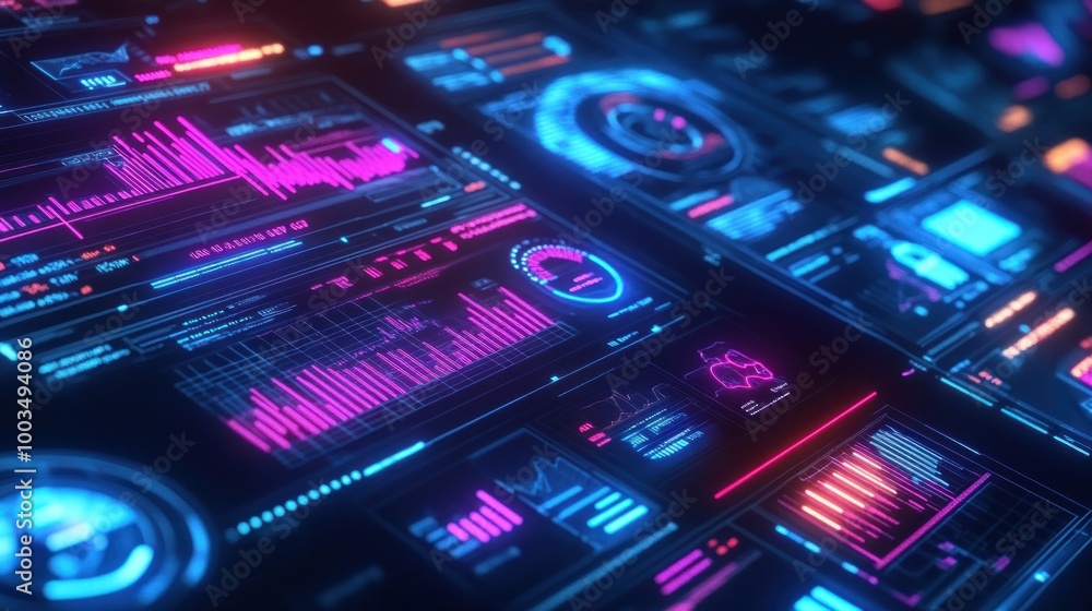 Obraz premium Futuristic Digital Interface