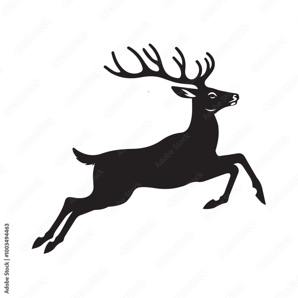 A Deer On Hil Vector illustration black and white - Deer Silhouette Design
A Deer On Hil Vector illustration black and white - Deer Silhouette Design