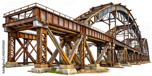 An old rusty bridge cut out © Design Splash