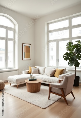 Scandinavian Chic: Minimalist Home Decor with Warm Tones & Fiddle Leaf Fig - Create a Cozy, Modern Living Space with Nordic Design Elements