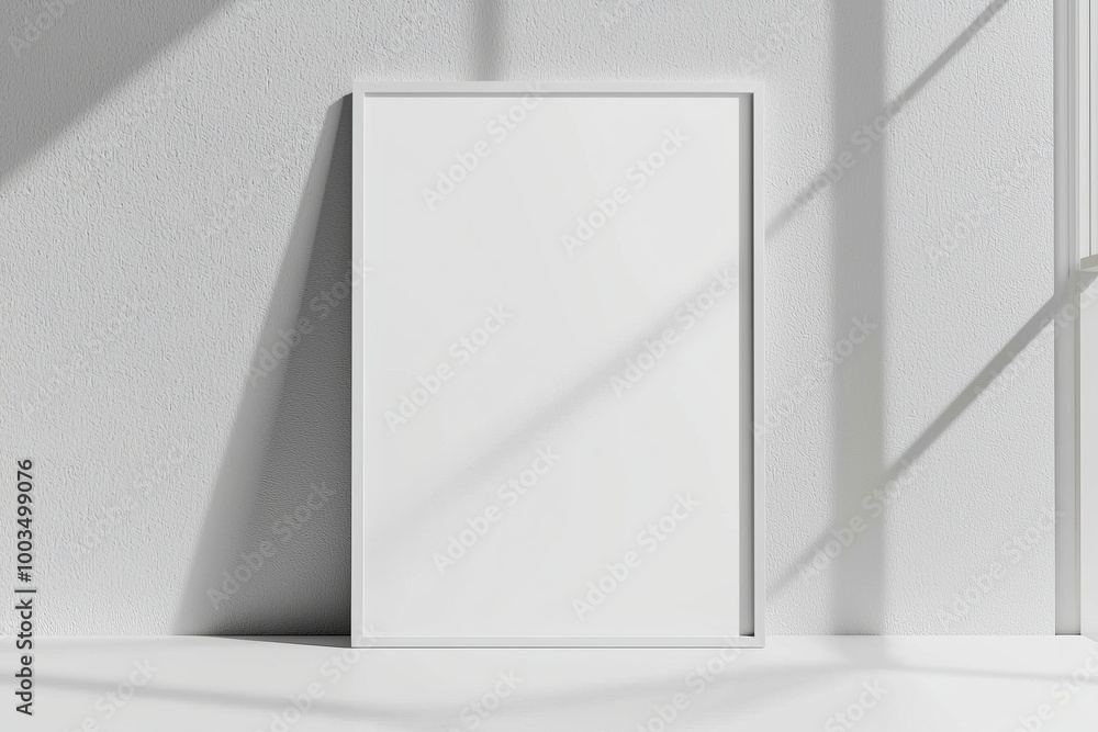 A3 Poster Mockup on White Background created with Generative AI A3 Poster Mockup on White Background created with Generative AI