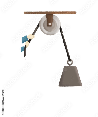 Plakat simple machine pulley