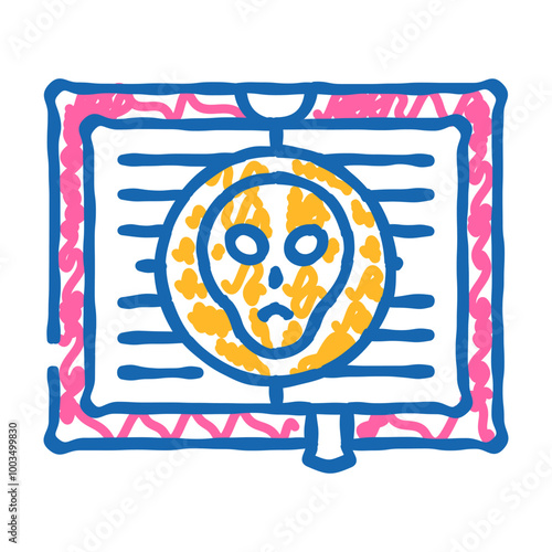speculative fiction literature doodle icon sketch vector. speculative fiction literature sign. isolated symbol illustration