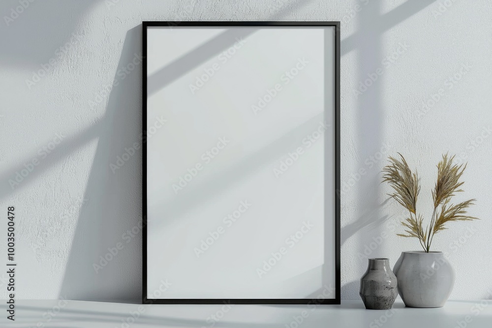 A3 Poster Mockup on White Background created with Generative AI