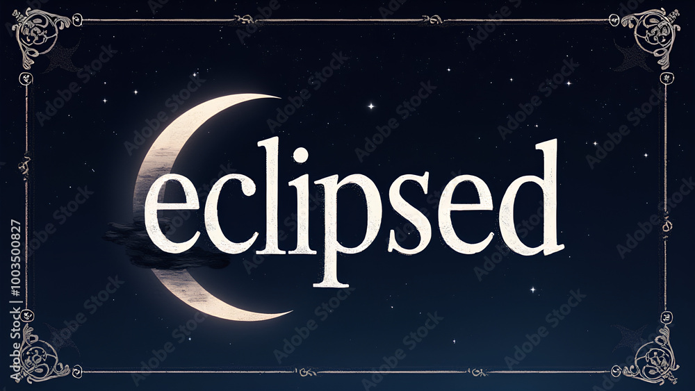 Fototapeta premium high-contrast illustration of the word 