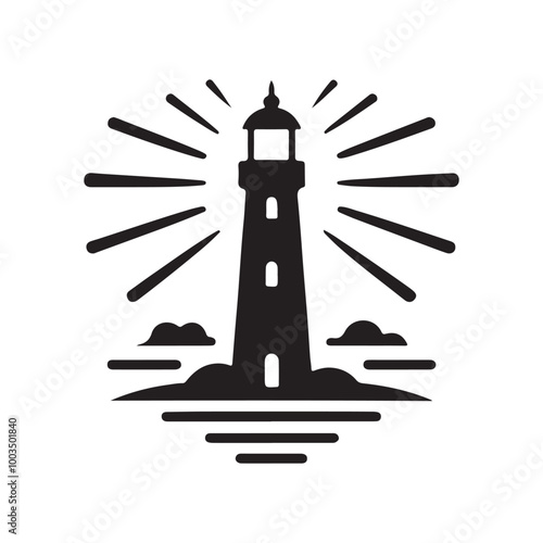 Lighthouse Vector Logo Icon - Stylish Design for Coastal, Maritime, or Navigation-related Projects.
