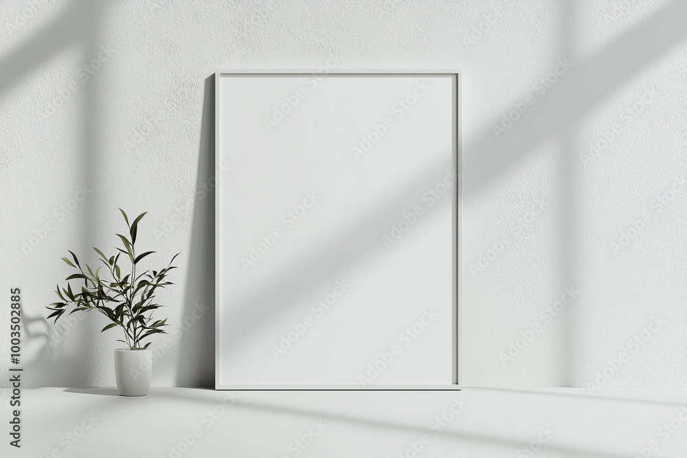 A3 Poster Mockup on White Background created with Generative AI A3 Poster Mockup on White Background created with Generative AI