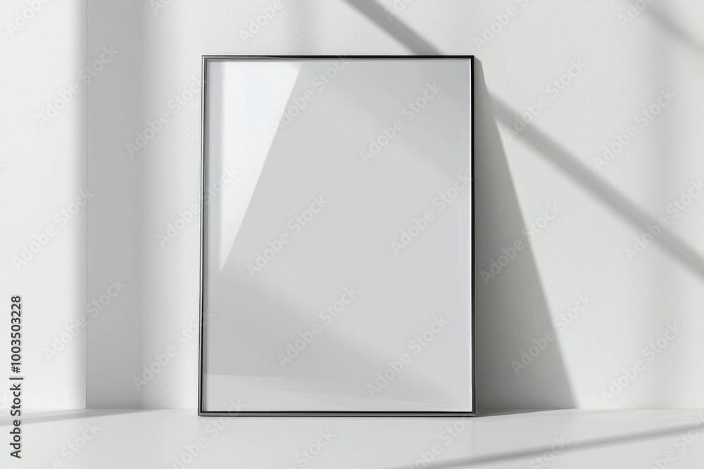 A3 Poster Mockup on White Background created with Generative AI A3 Poster Mockup on White Background created with Generative AI
