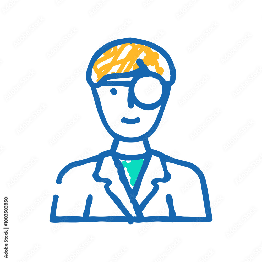 ent doctor doodle icon sketch vector. ent doctor sign. isolated symbol illustration ent doctor doodle icon sketch vector. ent doctor sign. isolated symbol illustration