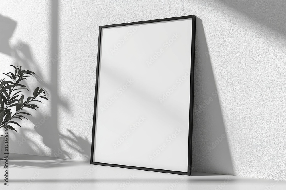 A3 Poster Mockup on White Background created with Generative AI A3 Poster Mockup on White Background created with Generative AI