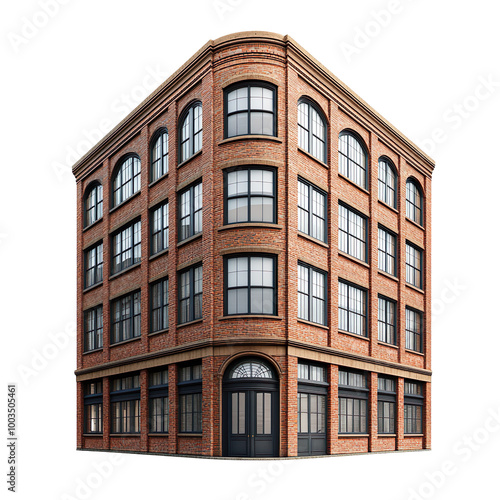 A building isolated on transparent background