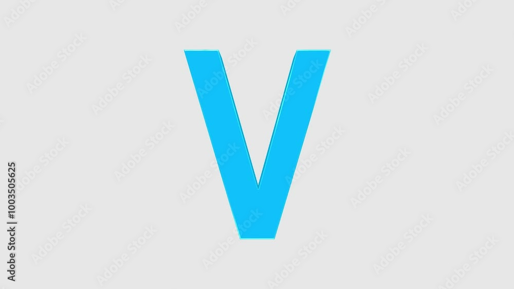 Alphabet letters V, V logo animation, 3D alphabet animation, and 4k V letter alphabet. Alphabet letters V, V logo animation, 3D alphabet animation, and 4k V letter alphabet.