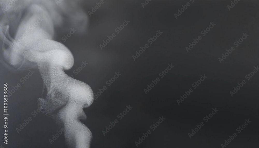 Obraz premium 煙 グレー ミスト 蒸気 もや 静けさ 儚い 柔らかい 抽象的 拡散 クール スモーク アート シンプル 透明感 自然な流れ 光滑らか フォグ 穏やか 神秘
