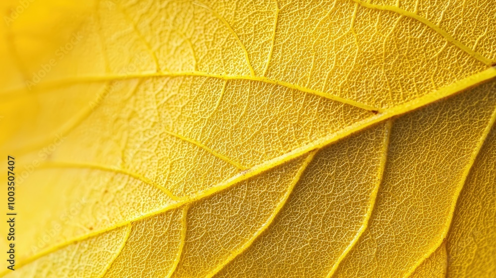Obraz premium Close-up of a yellow leaf
