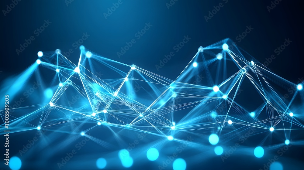 Abstract Blue Network Connection Background Abstract Blue Network Connection Background