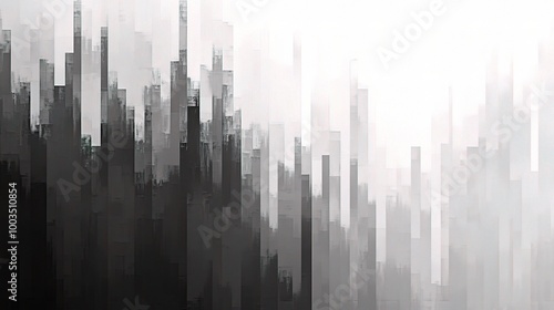 Abstract Gray and White Vertical Lines Image