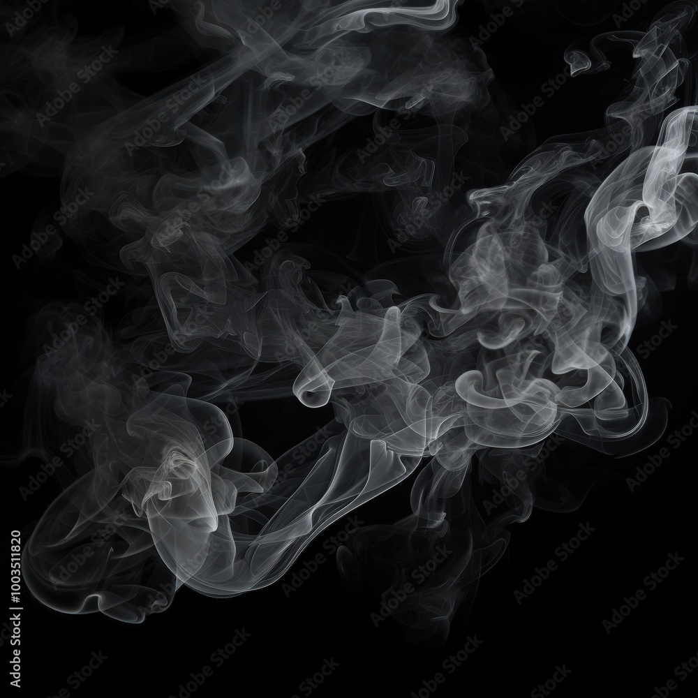 Obraz premium Abstract smoke on black