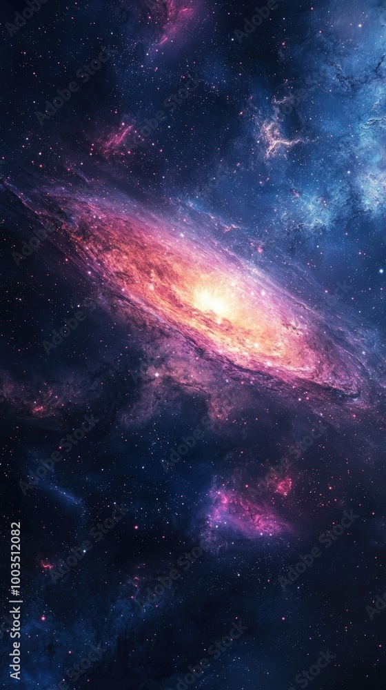Naklejka premium Spiral galaxy in space